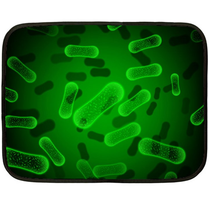 Green Rod Shaped Bacteria Double Sided Fleece Blanket (Mini) 