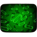 Green Rod Shaped Bacteria Double Sided Fleece Blanket (Mini)  35 x27  Blanket Back