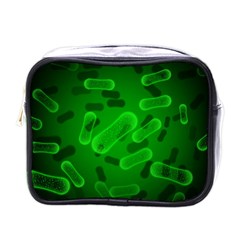 Green Rod Shaped Bacteria Mini Toiletries Bag (one Side) by Vaneshart