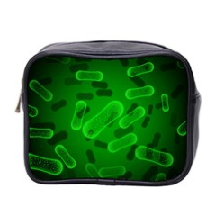 Green Rod Shaped Bacteria Mini Toiletries Bag (two Sides)