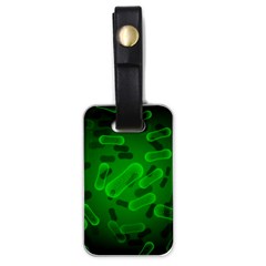 Green Rod Shaped Bacteria Luggage Tag (one Side) by Vaneshart