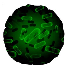 Green Rod Shaped Bacteria Large 18  Premium Round Cushions