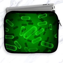 Green Rod Shaped Bacteria Apple Ipad 2/3/4 Zipper Cases by Vaneshart