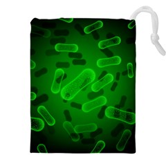 Green Rod Shaped Bacteria Drawstring Pouch (4xl) by Vaneshart