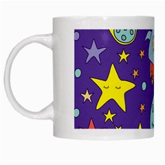 Card With Lovely Planets White Mugs by Vaneshart