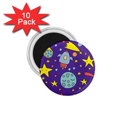 Card With Lovely Planets 1 75  Magnets (10 Pack)  by Vaneshart