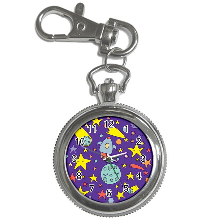 Card With Lovely Planets Key Chain Watches