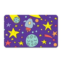 Card With Lovely Planets Magnet (rectangular) by Vaneshart