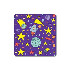 Card With Lovely Planets Square Magnet by Vaneshart