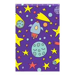 Card With Lovely Planets Shower Curtain 48  X 72  (small)  by Vaneshart