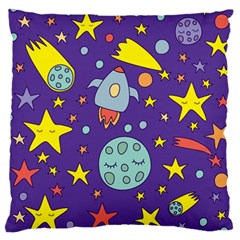 Card With Lovely Planets Standard Flano Cushion Case (two Sides) by Vaneshart