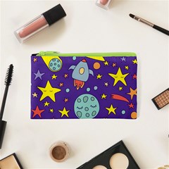 Card With Lovely Planets Cosmetic Bag (xs) by Vaneshart