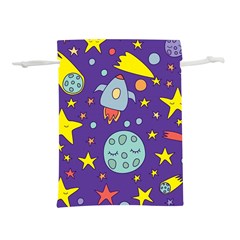 Card With Lovely Planets Lightweight Drawstring Pouch (l) by Vaneshart