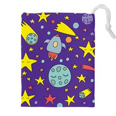 Card With Lovely Planets Drawstring Pouch (4xl)