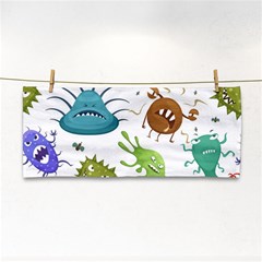 Dangerous Streptococcus Lactobacillus Staphylococcus Others Microbes Cartoon Style Vector Seamless Hand Towel by Vaneshart