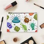 Dangerous Streptococcus Lactobacillus Staphylococcus Others Microbes Cartoon Style Vector Seamless Cosmetic Bag (Medium) Front