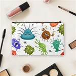 Dangerous Streptococcus Lactobacillus Staphylococcus Others Microbes Cartoon Style Vector Seamless Cosmetic Bag (Medium) Back