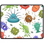 Dangerous Streptococcus Lactobacillus Staphylococcus Others Microbes Cartoon Style Vector Seamless Fleece Blanket (Medium)  60 x50  Blanket Front