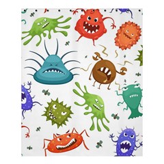 Dangerous Streptococcus Lactobacillus Staphylococcus Others Microbes Cartoon Style Vector Seamless Shower Curtain 60  X 72  (medium)  by Vaneshart