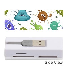 Dangerous Streptococcus Lactobacillus Staphylococcus Others Microbes Cartoon Style Vector Seamless Memory Card Reader (stick) by Vaneshart