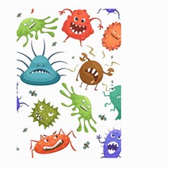 Dangerous Streptococcus Lactobacillus Staphylococcus Others Microbes Cartoon Style Vector Seamless Large Garden Flag (two Sides) by Vaneshart