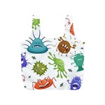 Dangerous Streptococcus Lactobacillus Staphylococcus Others Microbes Cartoon Style Vector Seamless Full Print Recycle Bag (S) Front