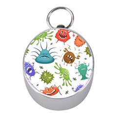 Dangerous Streptococcus Lactobacillus Staphylococcus Others Microbes Cartoon Style Vector Seamless Mini Silver Compasses by Vaneshart