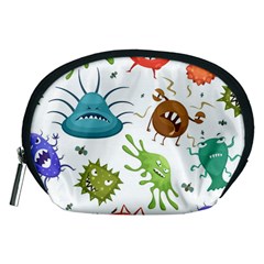 Dangerous Streptococcus Lactobacillus Staphylococcus Others Microbes Cartoon Style Vector Seamless Accessory Pouch (medium) by Vaneshart