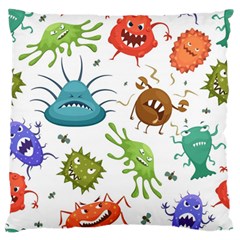 Dangerous Streptococcus Lactobacillus Staphylococcus Others Microbes Cartoon Style Vector Seamless Standard Flano Cushion Case (one Side) by Vaneshart