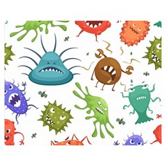 Dangerous Streptococcus Lactobacillus Staphylococcus Others Microbes Cartoon Style Vector Seamless Double Sided Flano Blanket (medium)  by Vaneshart