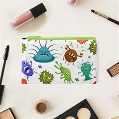 Dangerous Streptococcus Lactobacillus Staphylococcus Others Microbes Cartoon Style Vector Seamless Cosmetic Bag (xs) by Vaneshart