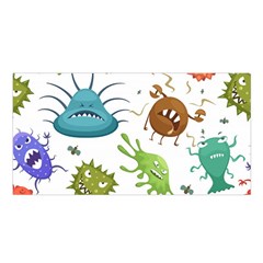 Dangerous Streptococcus Lactobacillus Staphylococcus Others Microbes Cartoon Style Vector Seamless Satin Shawl by Vaneshart