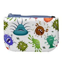 Dangerous Streptococcus Lactobacillus Staphylococcus Others Microbes Cartoon Style Vector Seamless Large Coin Purse by Vaneshart