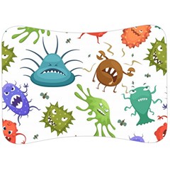 Dangerous Streptococcus Lactobacillus Staphylococcus Others Microbes Cartoon Style Vector Seamless Velour Seat Head Rest Cushion by Vaneshart