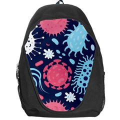 Seamless Pattern Microbes Virus Vector Illustration Backpack Bag by Vaneshart