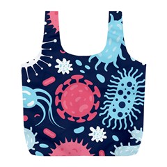 Seamless Pattern Microbes Virus Vector Illustration Full Print Recycle Bag (l) by Vaneshart