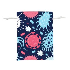 Seamless Pattern Microbes Virus Vector Illustration Lightweight Drawstring Pouch (l) by Vaneshart