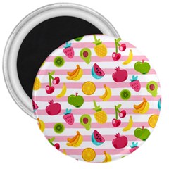 Tropical Fruits Berries Seamless Pattern 3  Magnets by Vaneshart