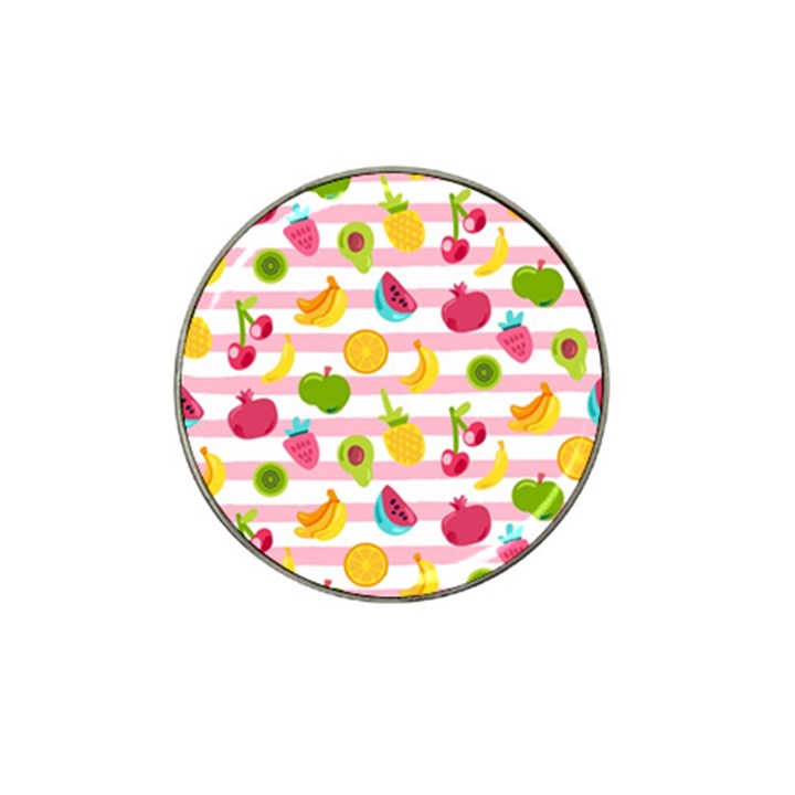 Tropical Fruits Berries Seamless Pattern Hat Clip Ball Marker (4 pack)