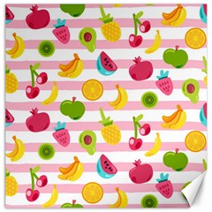 Tropical Fruits Berries Seamless Pattern Canvas 16  X 16  by Vaneshart