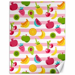 Tropical Fruits Berries Seamless Pattern Canvas 18  X 24  by Vaneshart