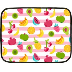 Tropical Fruits Berries Seamless Pattern Double Sided Fleece Blanket (mini)  by Vaneshart