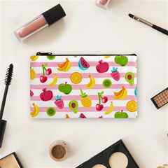 Tropical Fruits Berries Seamless Pattern Cosmetic Bag (small) by Vaneshart