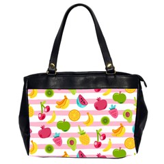 Tropical Fruits Berries Seamless Pattern Oversize Office Handbag (2 Sides) by Vaneshart