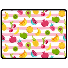 Tropical Fruits Berries Seamless Pattern Fleece Blanket (large)  by Vaneshart