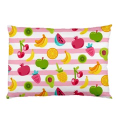 Tropical Fruits Berries Seamless Pattern Pillow Case (two Sides) by Vaneshart