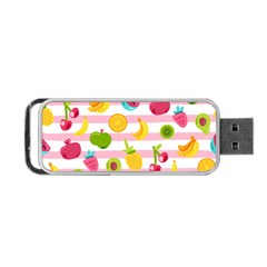 Tropical Fruits Berries Seamless Pattern Portable Usb Flash (two Sides) by Vaneshart