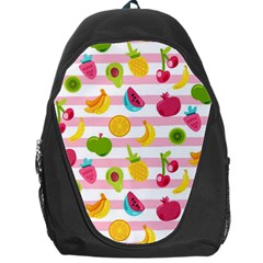 Tropical Fruits Berries Seamless Pattern Backpack Bag by Vaneshart