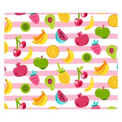 Tropical Fruits Berries Seamless Pattern Double Sided Flano Blanket (small)  by Vaneshart