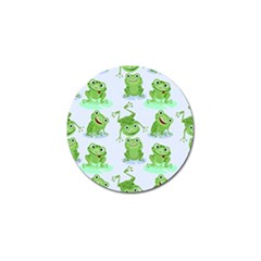 Cute Green Frogs Seamless Pattern Golf Ball Marker (4 Pack) by Vaneshart